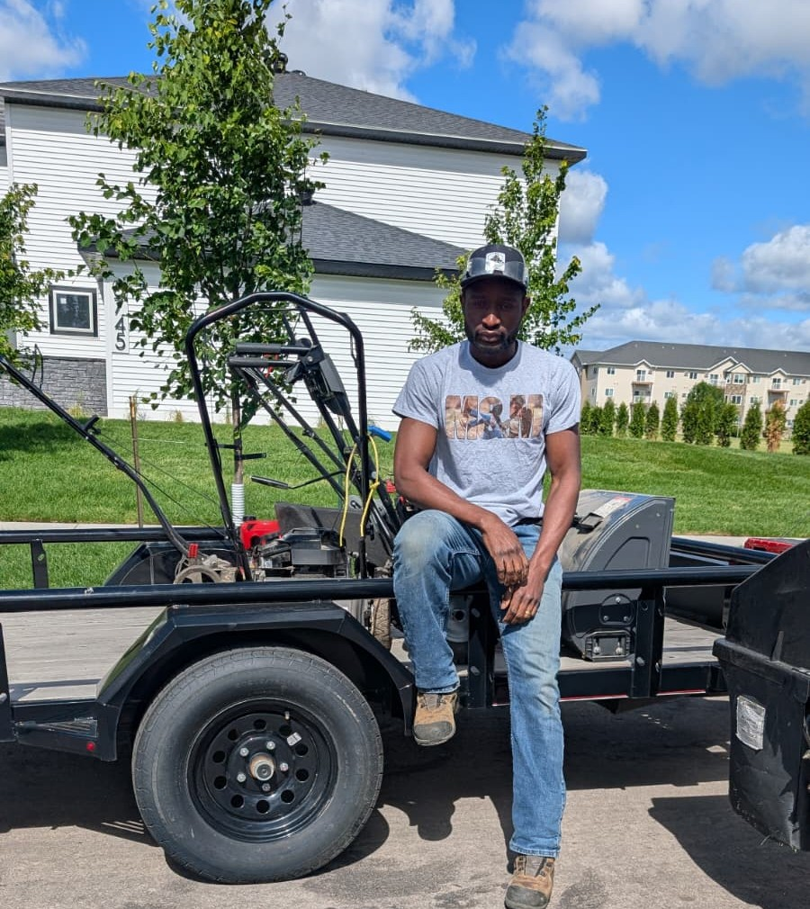 Elijah with BravHeart truck